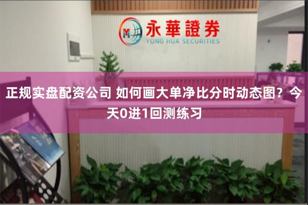 正规实盘配资公司 如何画大单净比分时动态图？今天0进1回测练习