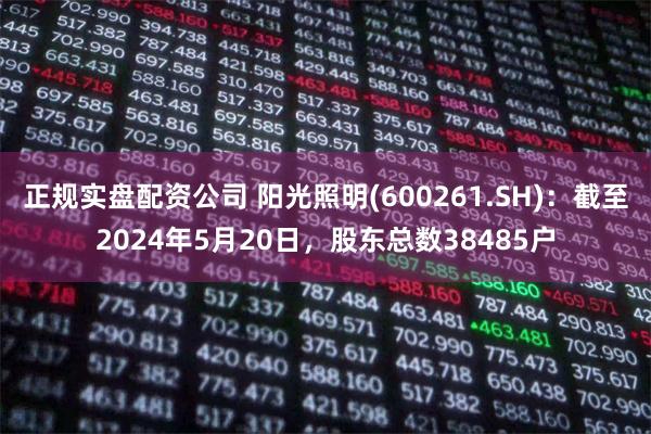 正规实盘配资公司 阳光照明(600261.SH)：截至2024年5月20日，股东总数38485户